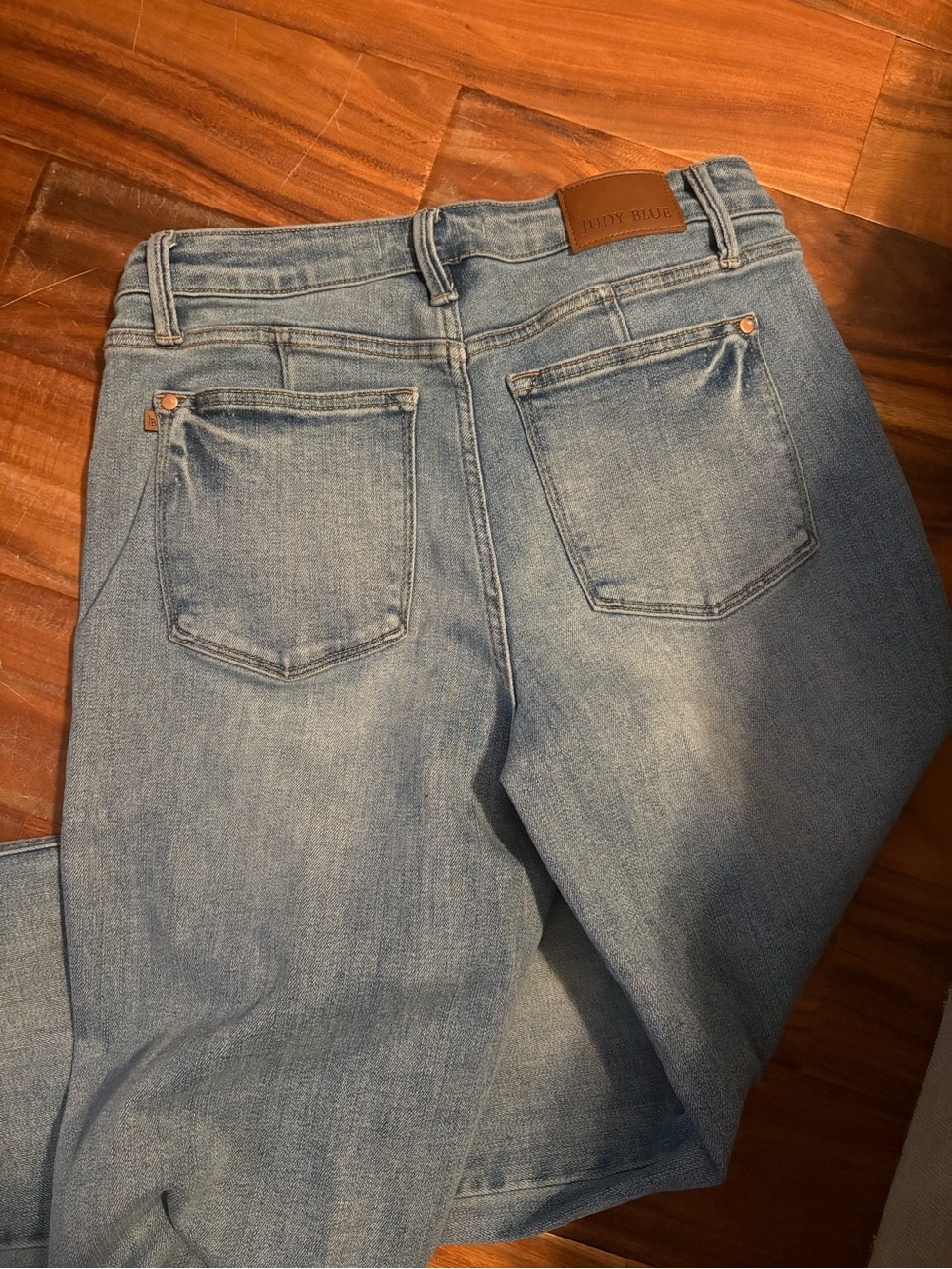 Judy Blue Straight Fit Jeans Size 11/30 Light Wash High Rise Straight Leg (1184) - Picture 8 of 10